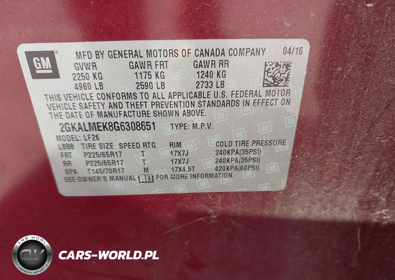 2016 GMC Terrain Sle-1 VIN:2GKALMEK8G6308651 - 9