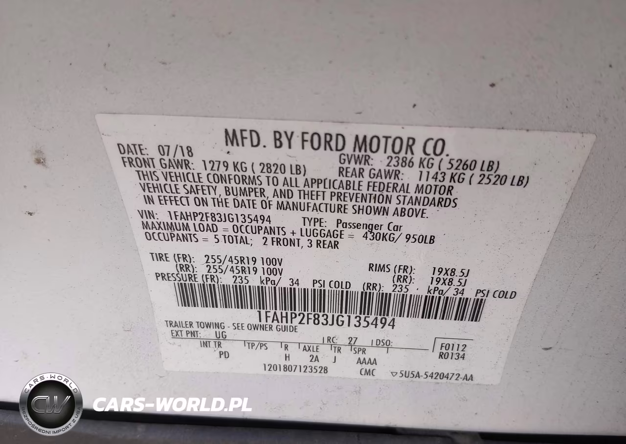 2018 Ford Taurus Limited VIN:1FAHP2F83JG135494 - 9
