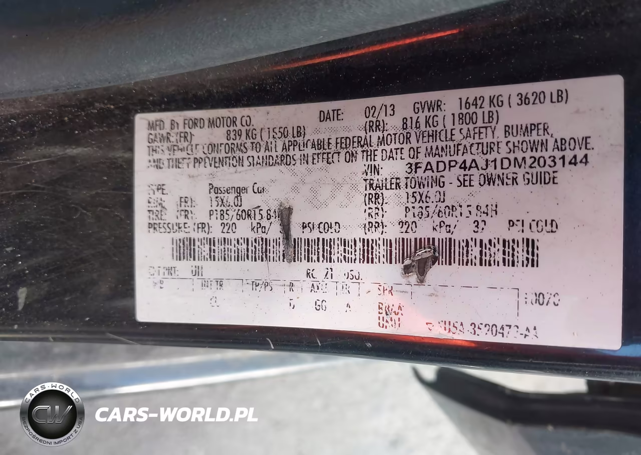 2013 Ford Fiesta S VIN:3FADP4AJ1DM203144 - 9