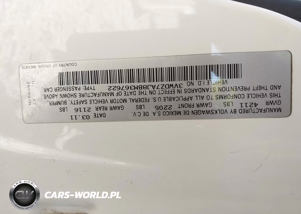2011 Volkswagen Jetta 2.5L Se VIN:3VWDZ7AJ8BM367622 - 9