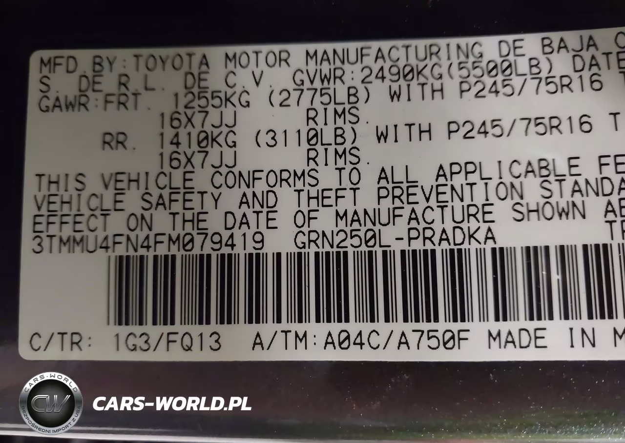 2015 Toyota Tacoma Base V6 VIN:3TMMU4FN4FM079419 - 9