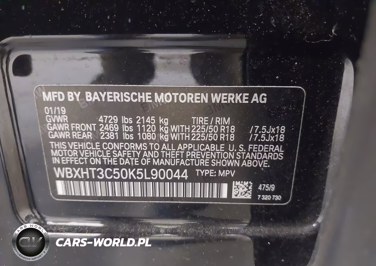 2019 BMW X1 xDrive28I VIN:WBXHT3C50K5L90044 - 9