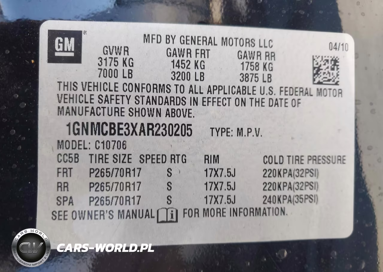 2010 Chevrolet Tahoe Lt VIN:1GNMCBE3XAR230205 - 9