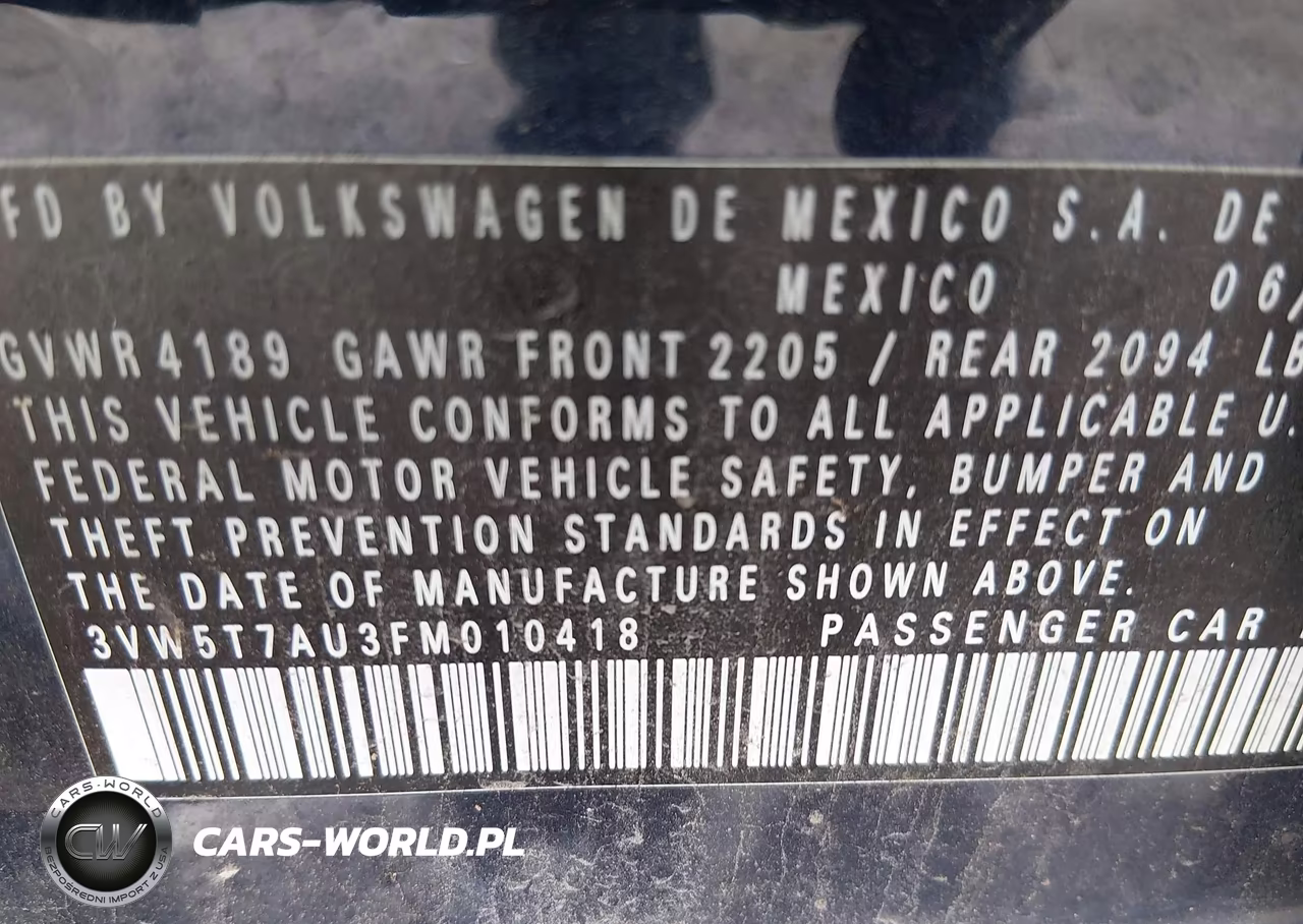2015 Volkswagen Golf Gti 2.0T Se 4-Door VIN:3VW5T7AU3FM010418 - 9