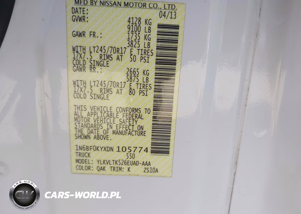 2013 Nissan Nv Cargo Nv2500 Hd Sv V6 VIN:1N6BF0KYXDN105774 - 9