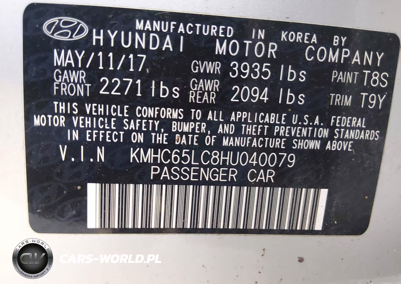 2017 Hyundai Ioniq Blue VIN:KMHC65LC8HU040079 - 9