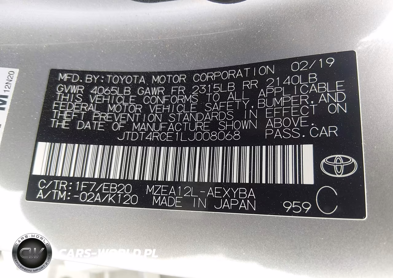 2020 Toyota Corolla Xse VIN:JTDT4RCE1LJ008068 - 9