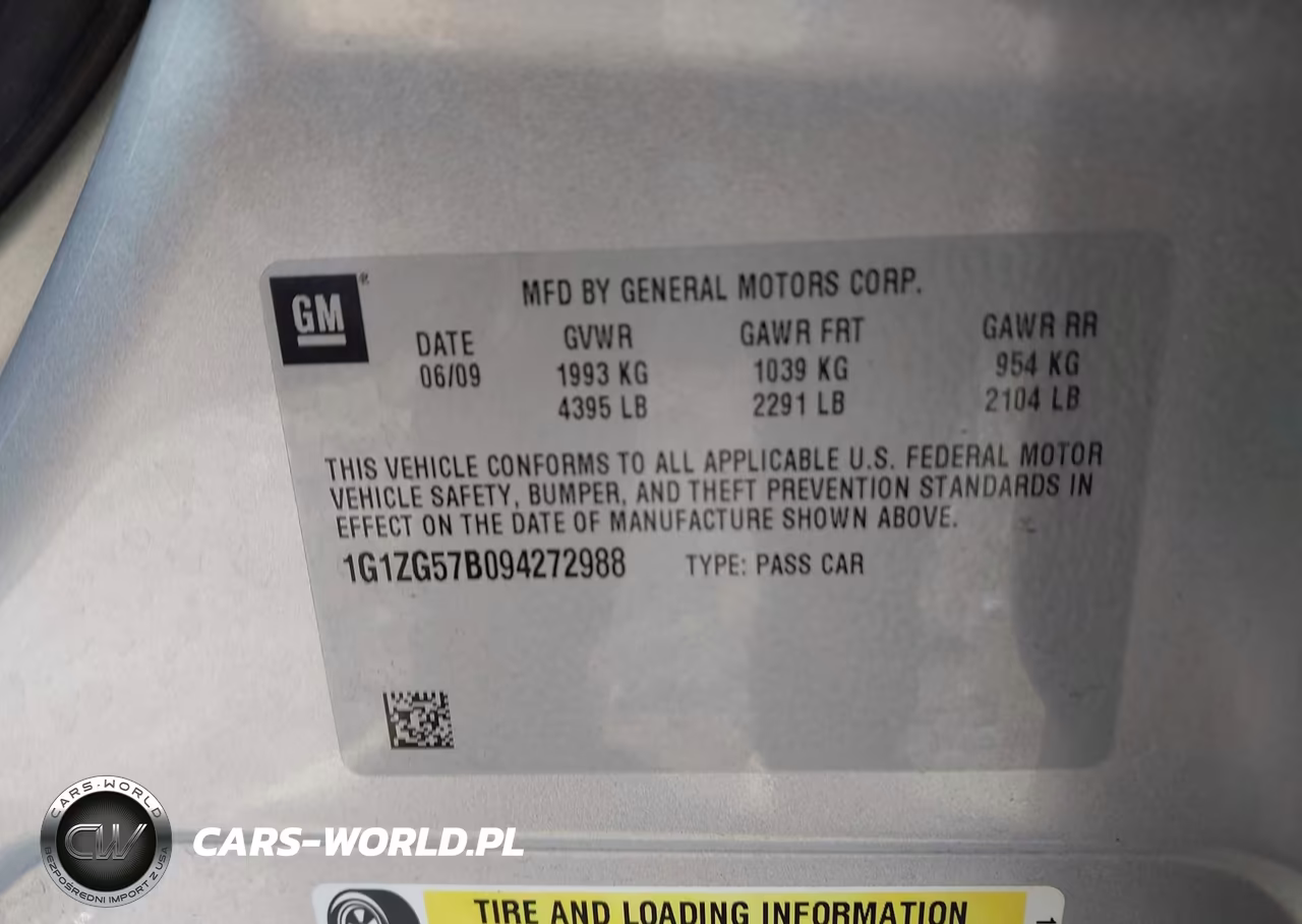 2009 Chevrolet Malibu Ls VIN:1G1ZG57B094272988 - 9