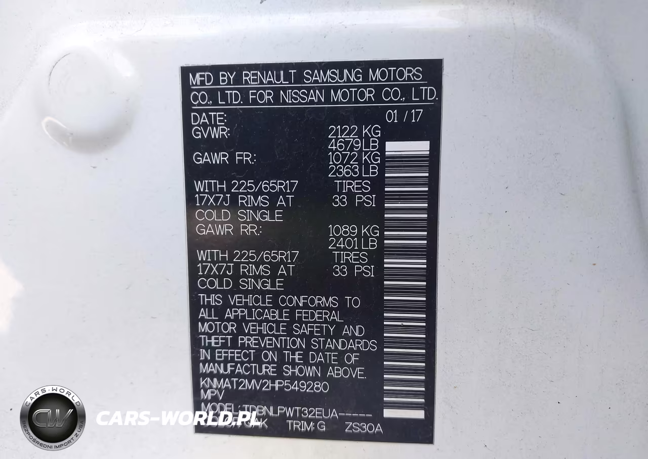 2017 Nissan Rogue S VIN:KNMAT2MV2HP549280 - 9