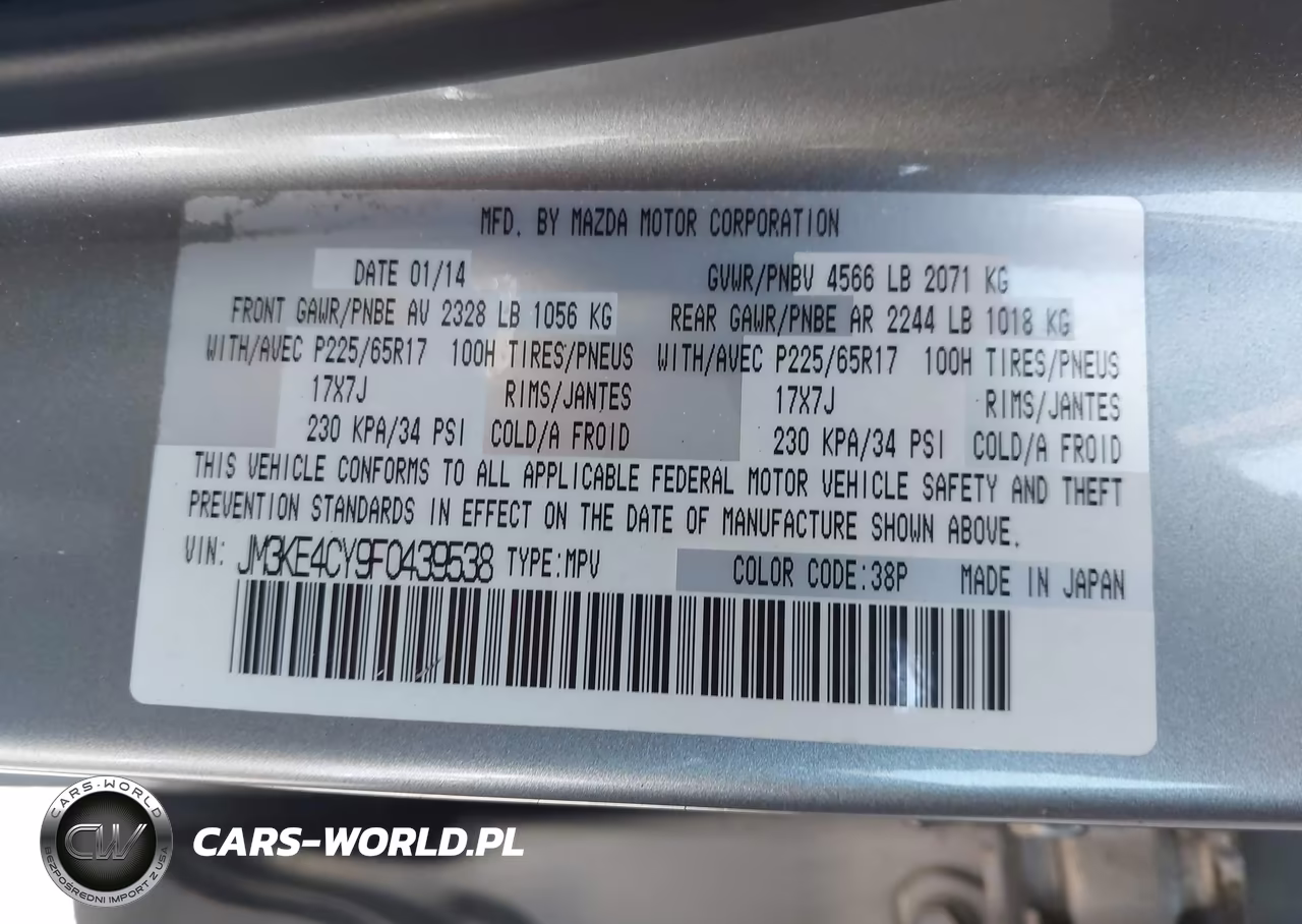 2015 Mazda Cx-5 Touring VIN:JM3KE4CY9F0439538 - 9