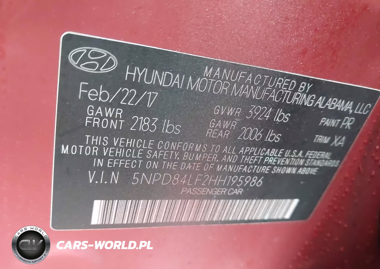 2017 Hyundai Elantra Se VIN:5NPD84LF2HH195986 - 9
