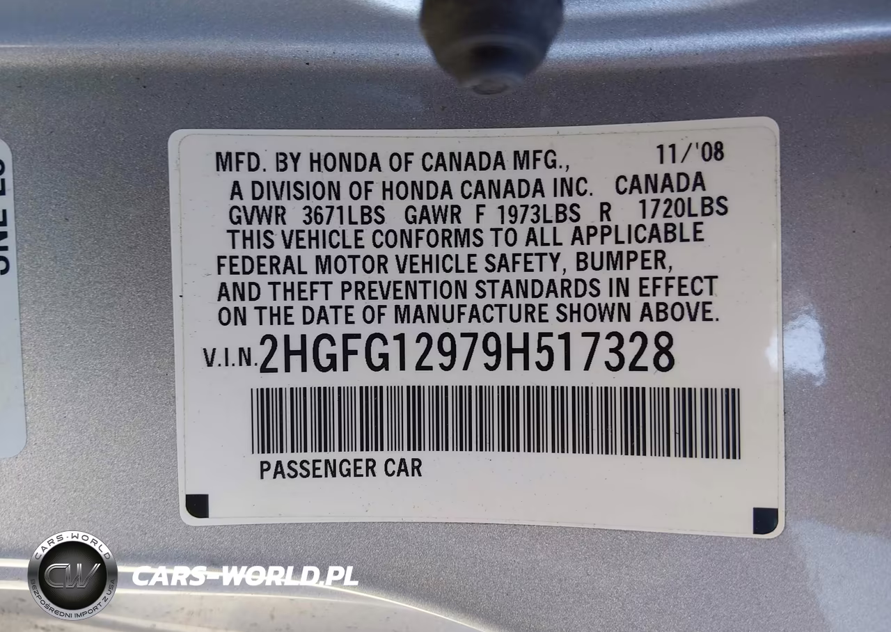 2009 Honda Civic Ex-L VIN:2HGFG12979H517328 - 9