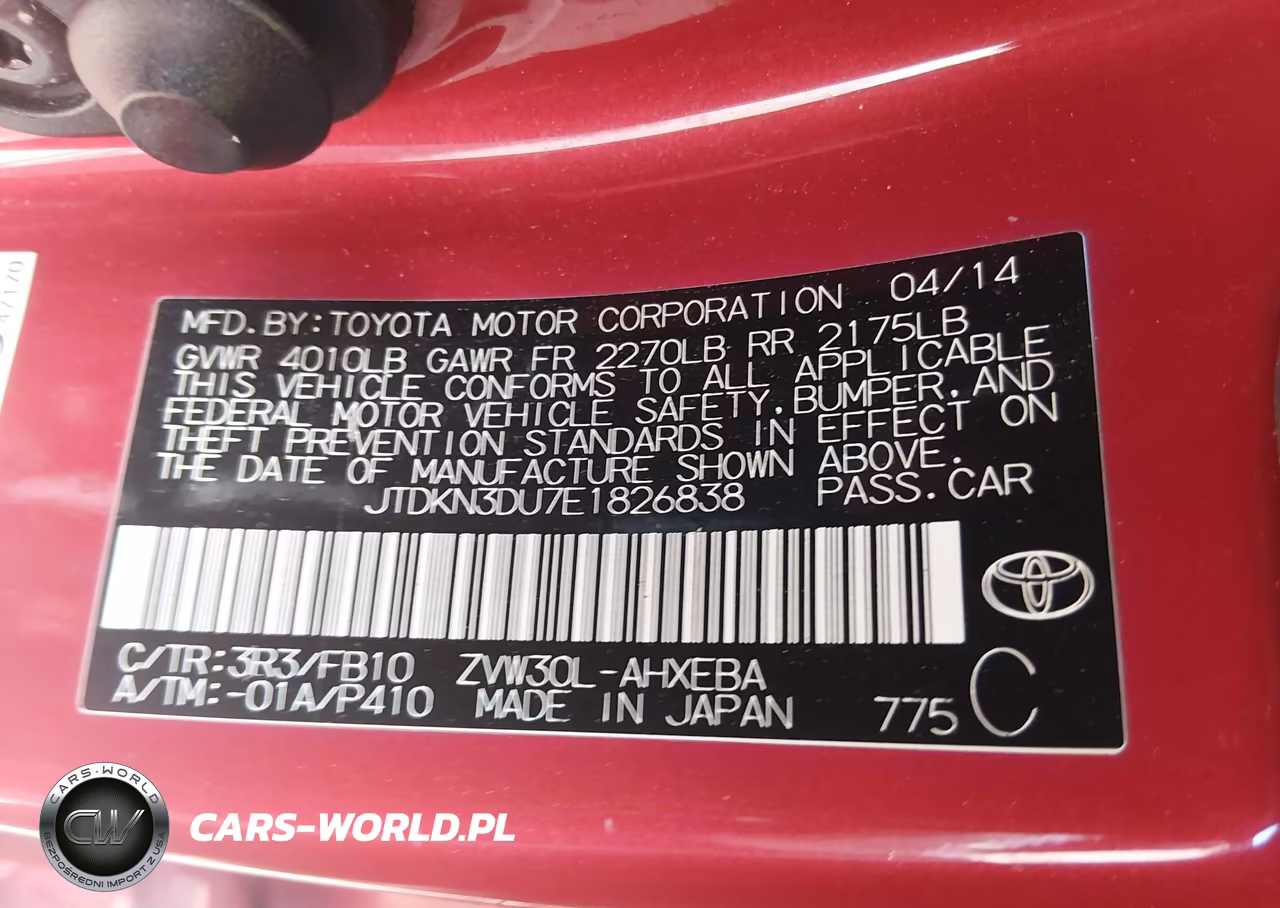 2014 Toyota Prius Three VIN:JTDKN3DU7E1826838 - 9
