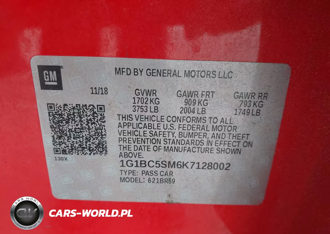 2019 Chevrolet Cruze Ls VIN:1G1BC5SM6K7128002 - 9