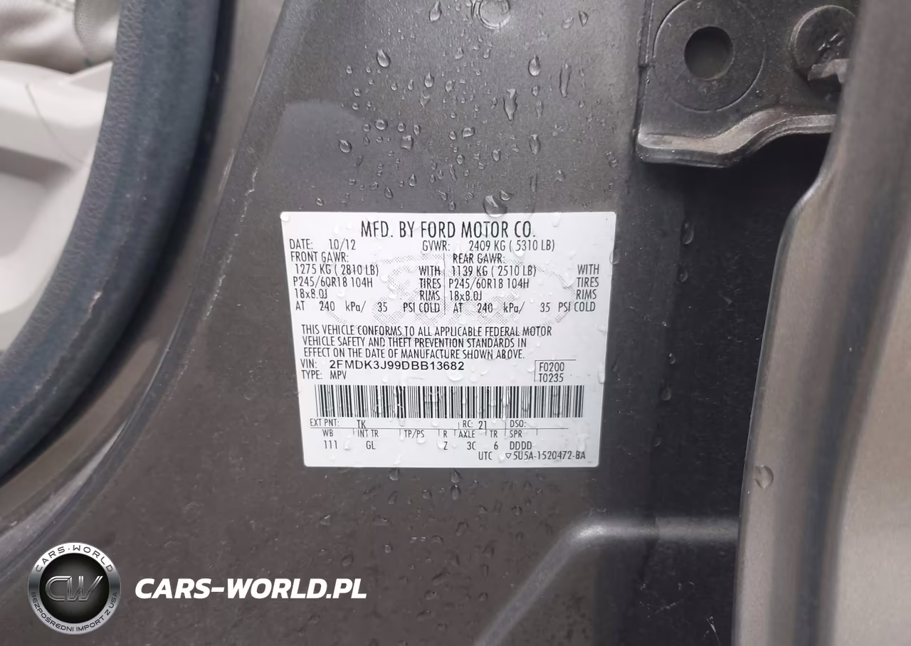2013 Ford Edge Sel VIN:2FMDK3J99DBB13682 - 9