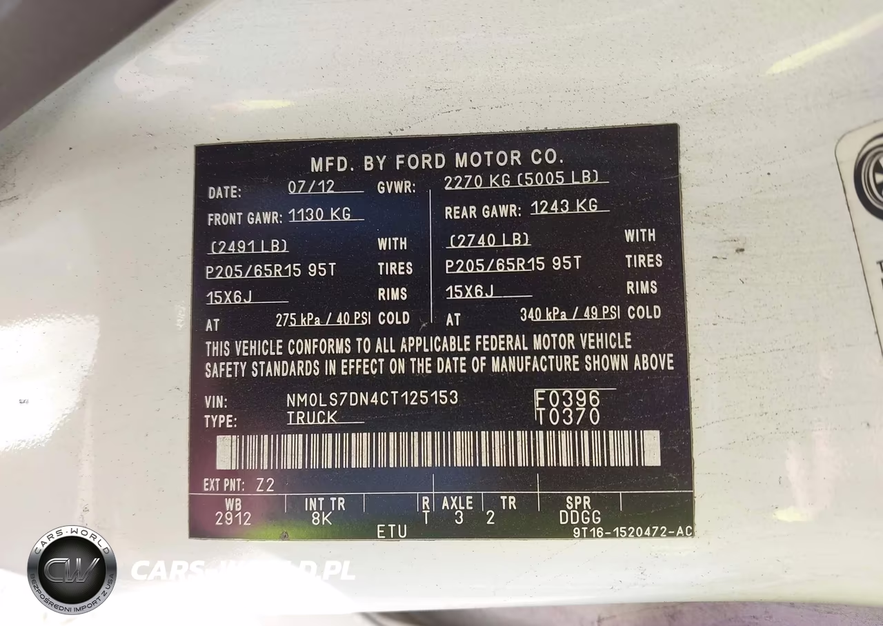 2012 Ford Transit Connect Xlt VIN:NM0LS7DN4CT125153 - 9