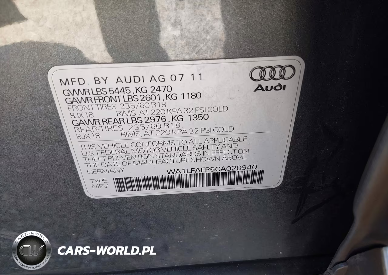 2012 Audi Q5 2.0T Premium VIN:WA1LFAFP5CA020940 - 9
