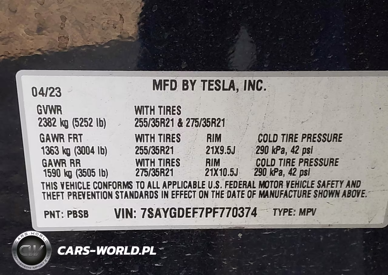 2023 Tesla Model Y Performance Dual Motor All-Wheel Drive VIN:7SAYGDEF7PF770374 - 9