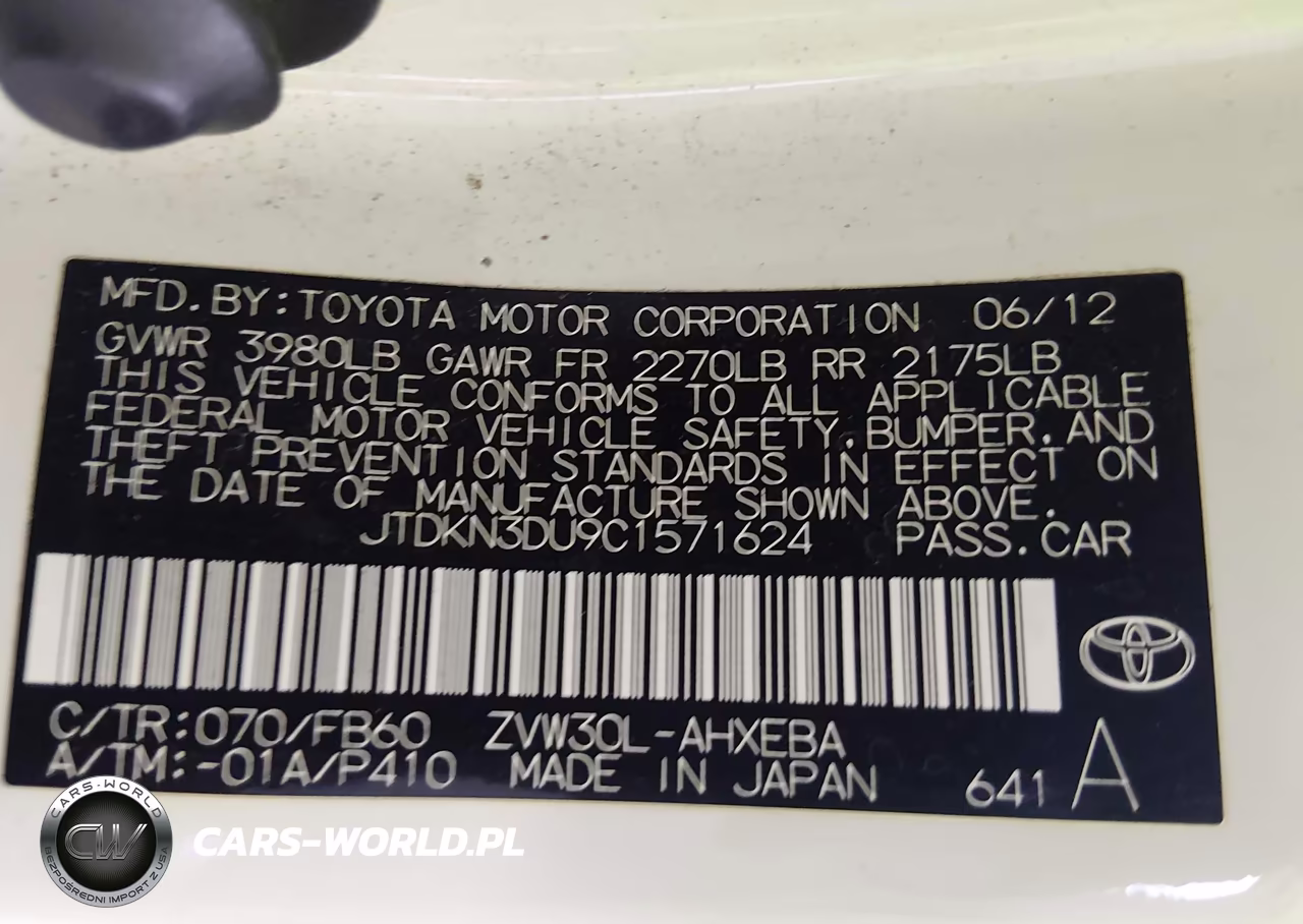 2012 Toyota Prius Three VIN:JTDKN3DU9C1571624 - 9