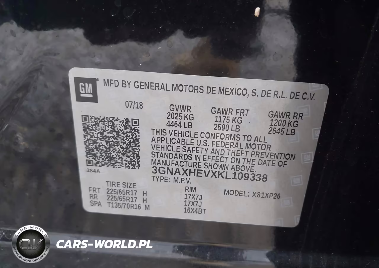 2019 Chevrolet Equinox Ls VIN:3GNAXHEVXKL109338 - 9