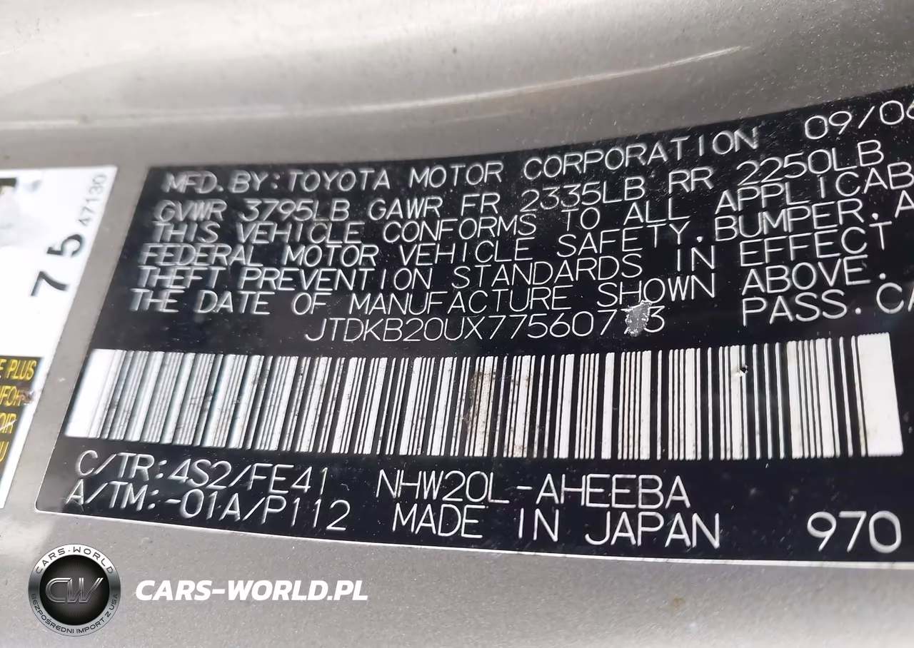 2007 Toyota Prius VIN:JTDKB20UX77560773 - 9