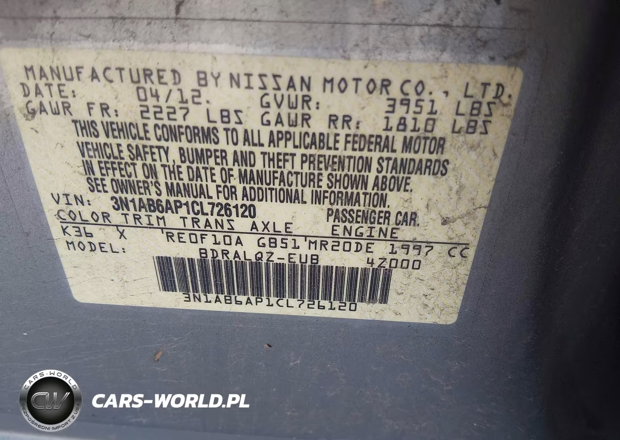 2012 Nissan Sentra 2.0 VIN:3N1AB6AP1CL726120 - 9