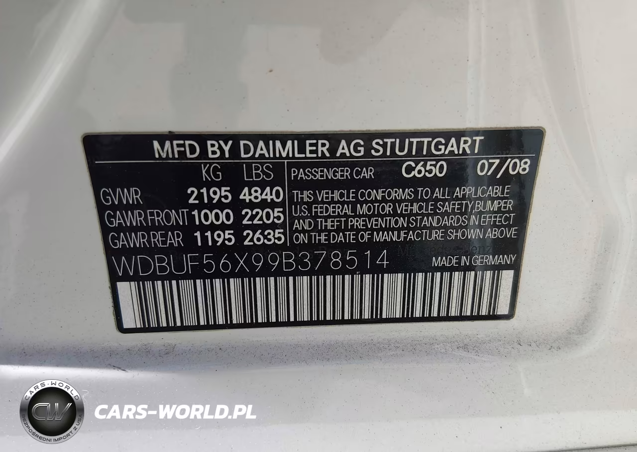 2009 Mercedes-Benz E 350 VIN:WDBUF56X99B378514 - 9