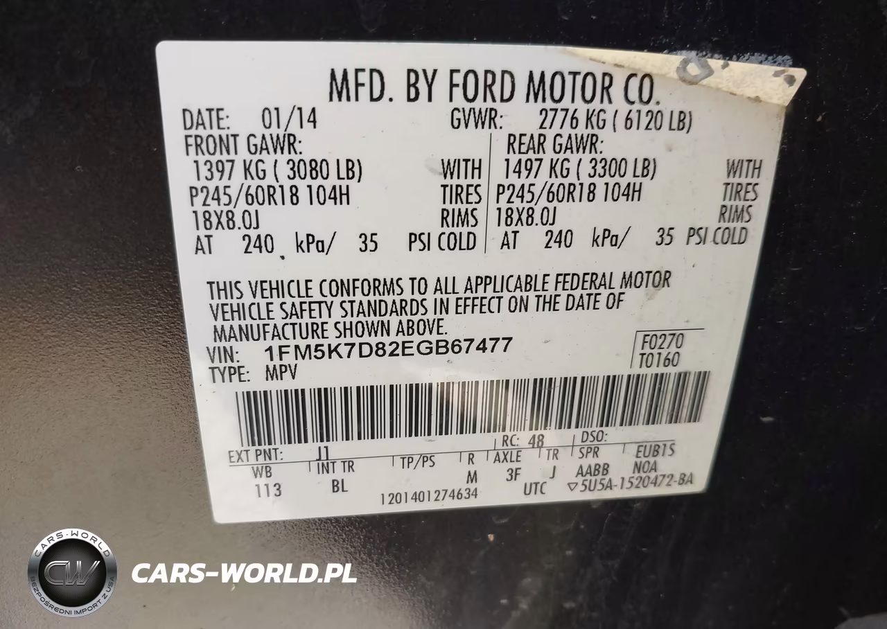 2014 Ford Explorer Xlt VIN:1FM5K7D82EGB67477 - 9