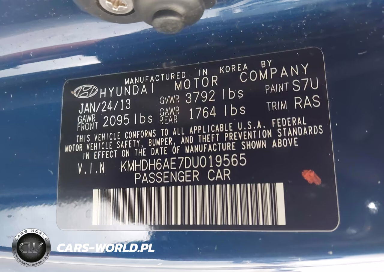 2013 Hyundai Elantra Gs VIN:KMHDH6AE7DU019565 - 9