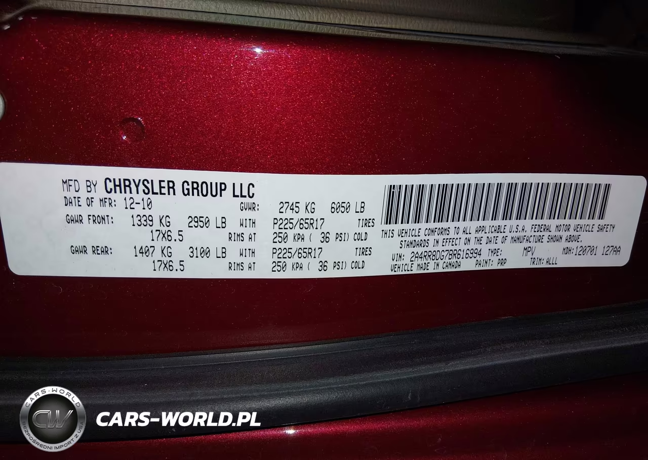 2011 Chrysler Town & Country Touring-L VIN:2A4RR8DG7BR616994 - 9