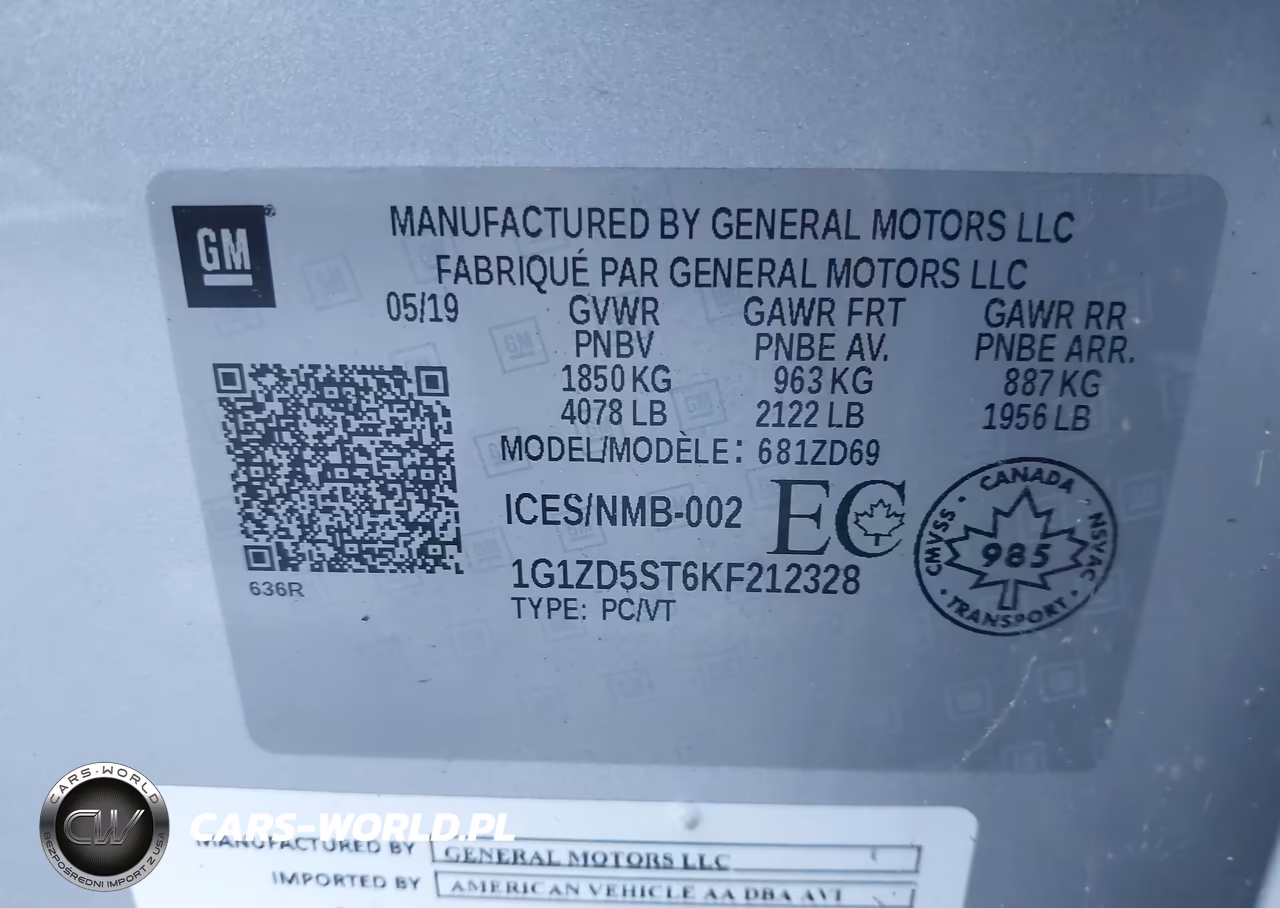 2019 Chevrolet Malibu Lt VIN:1G1ZD5ST6KF212328 - 9