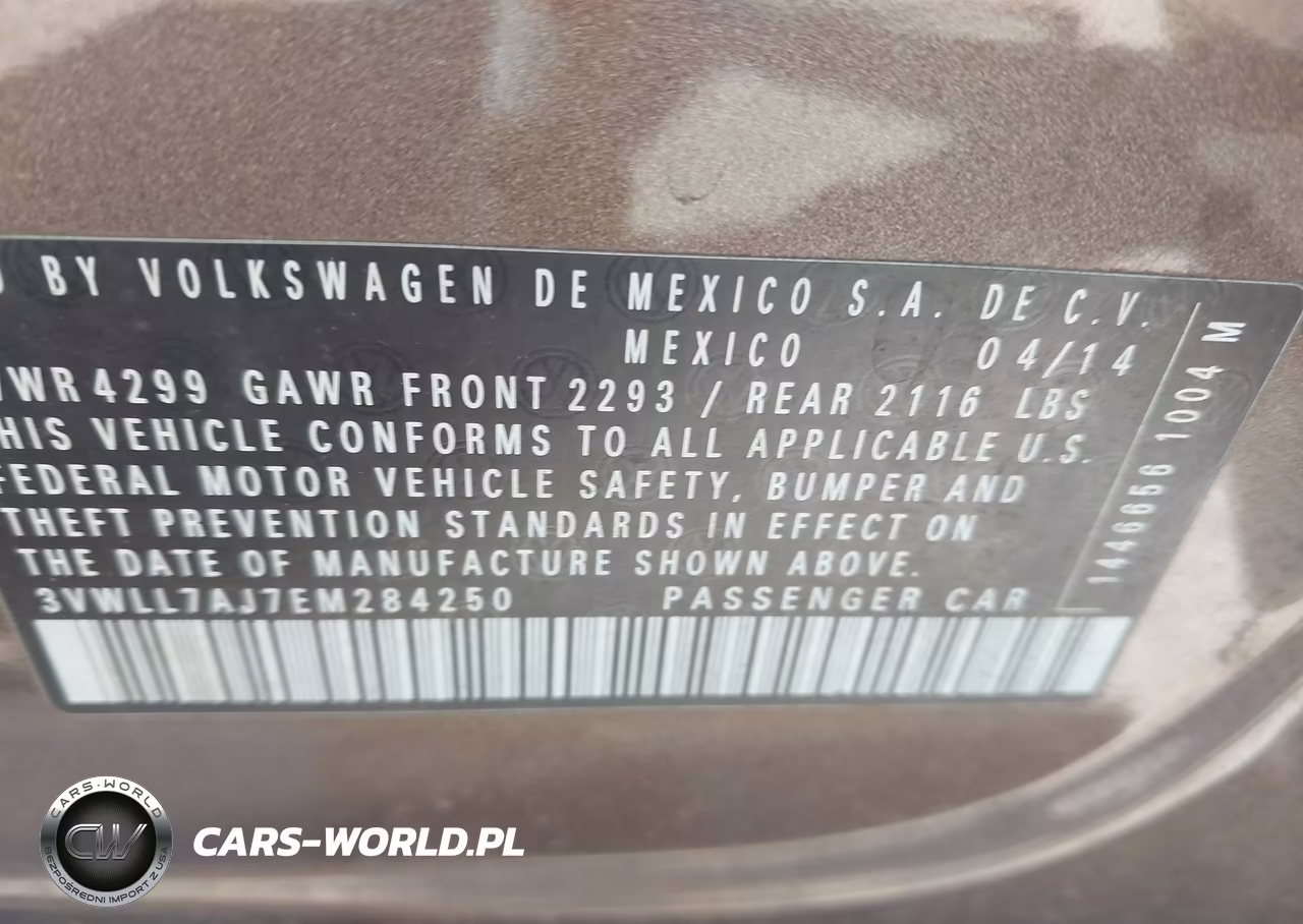 2014 Volkswagen Jetta 2.0L Tdi Value Edition VIN:3VWLL7AJ7EM284250 - 9