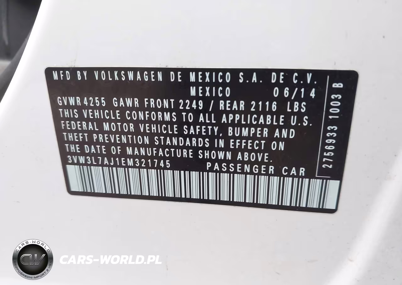 2014 Volkswagen Jetta 2.0L Tdi Value Edition VIN:3VW3L7AJ1EM321745 - 9