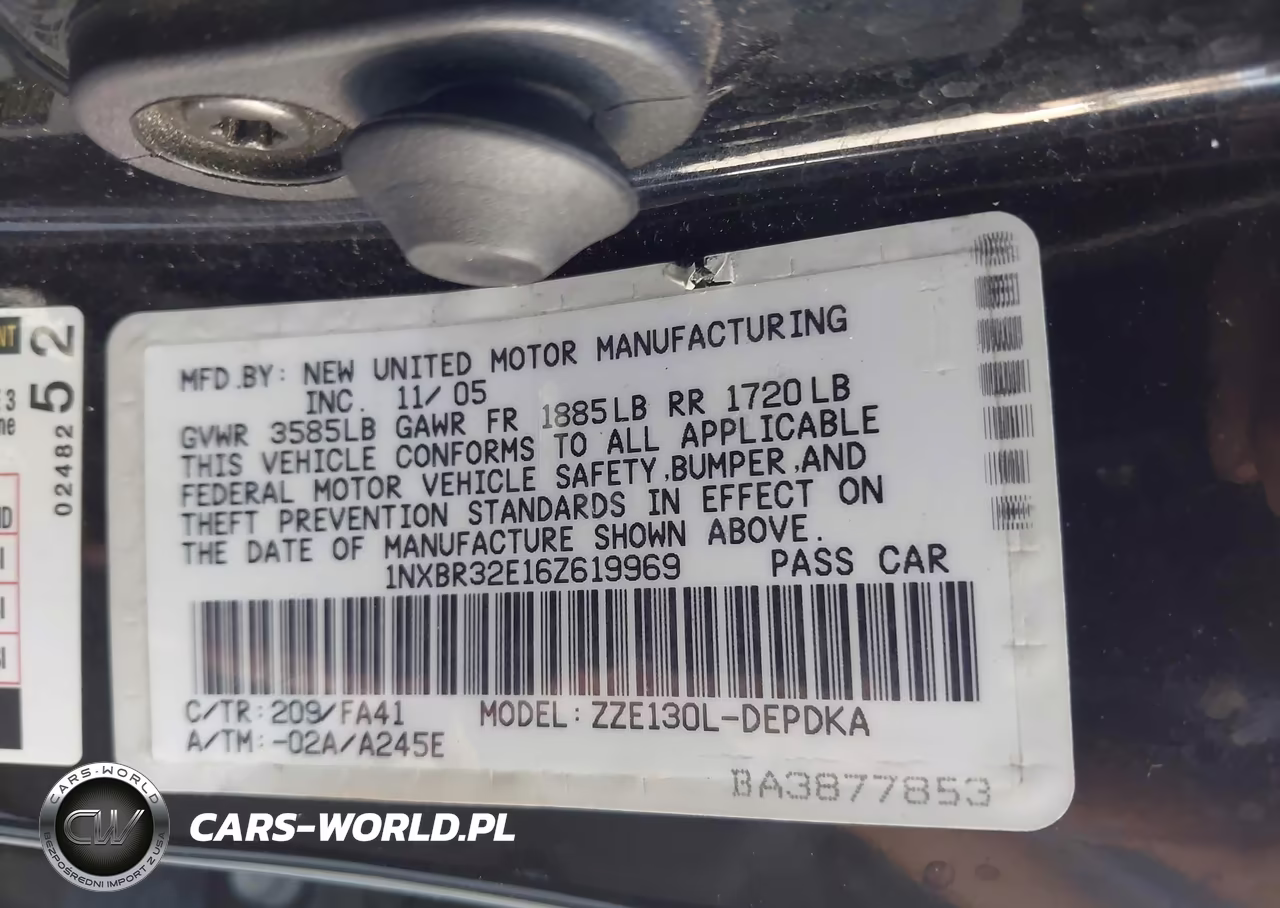 2006 Toyota Corolla Ce VIN:1NXBR32E16Z619969 - 9