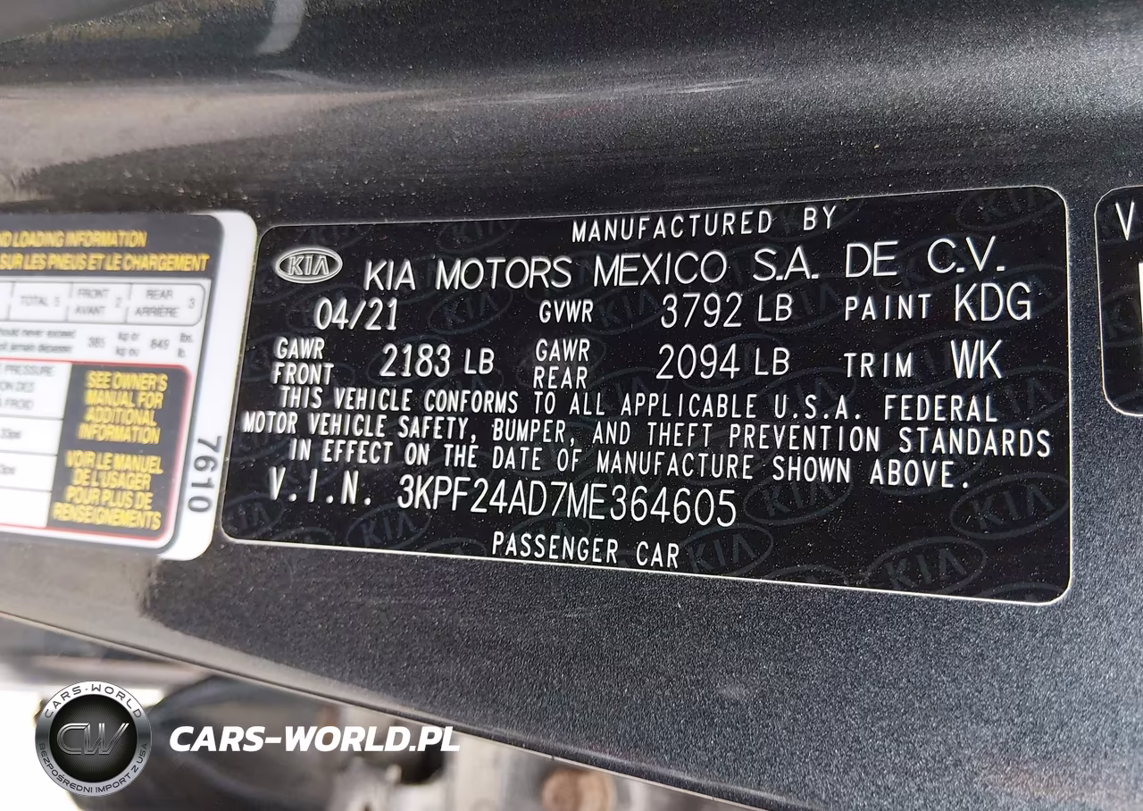 2021 Kia Forte Lxs VIN:3KPF24AD7ME364605 - 9