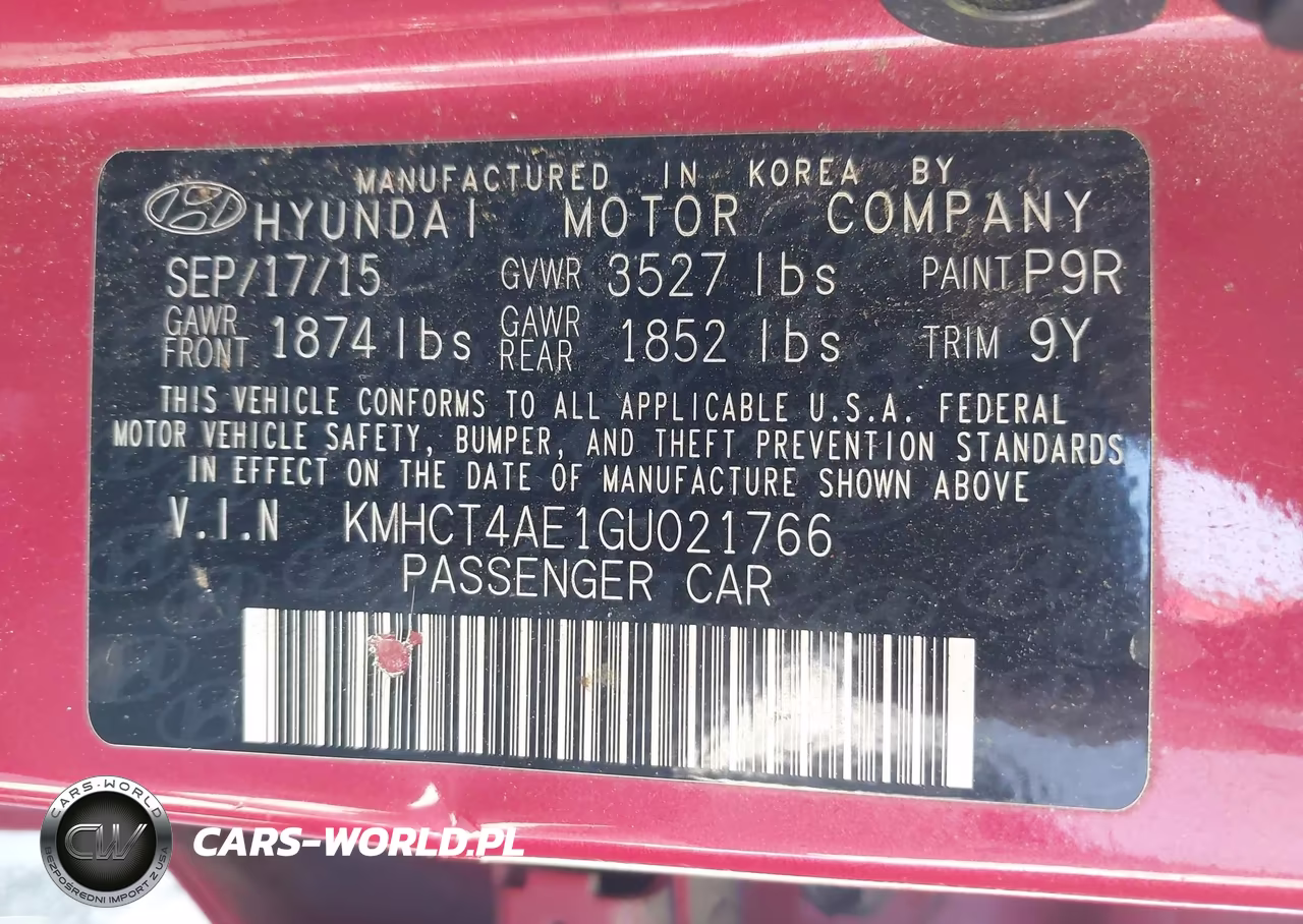 2016 Hyundai Accent Se VIN:KMHCT4AE1GU021766 - 9