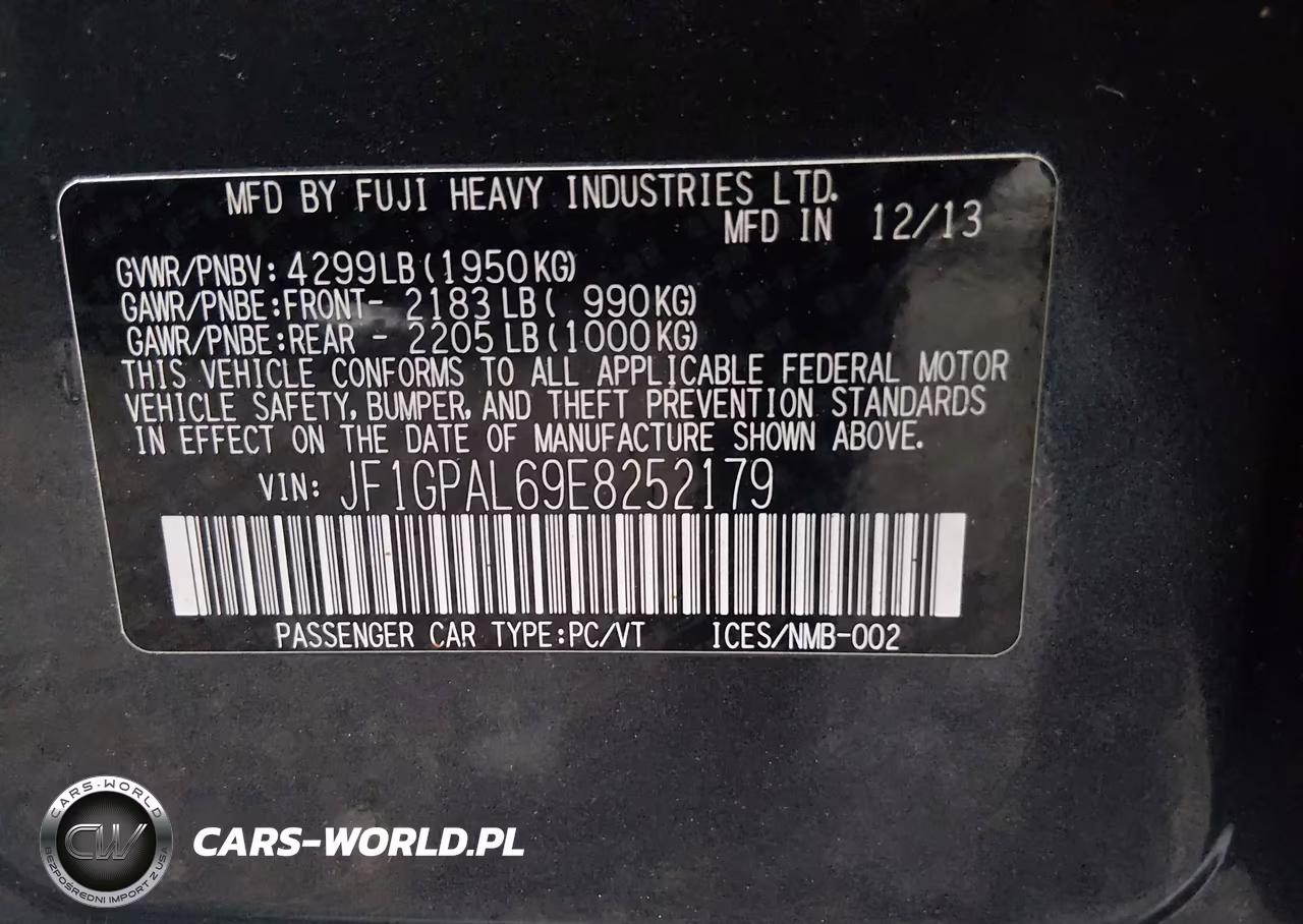 2014 Subaru Impreza 2.0I Sport Premium VIN:JF1GPAL69E8252179 - 9