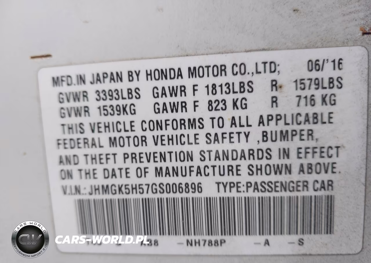 2016 Honda Fit Lx VIN:JHMGK5H57GS006896 - 9