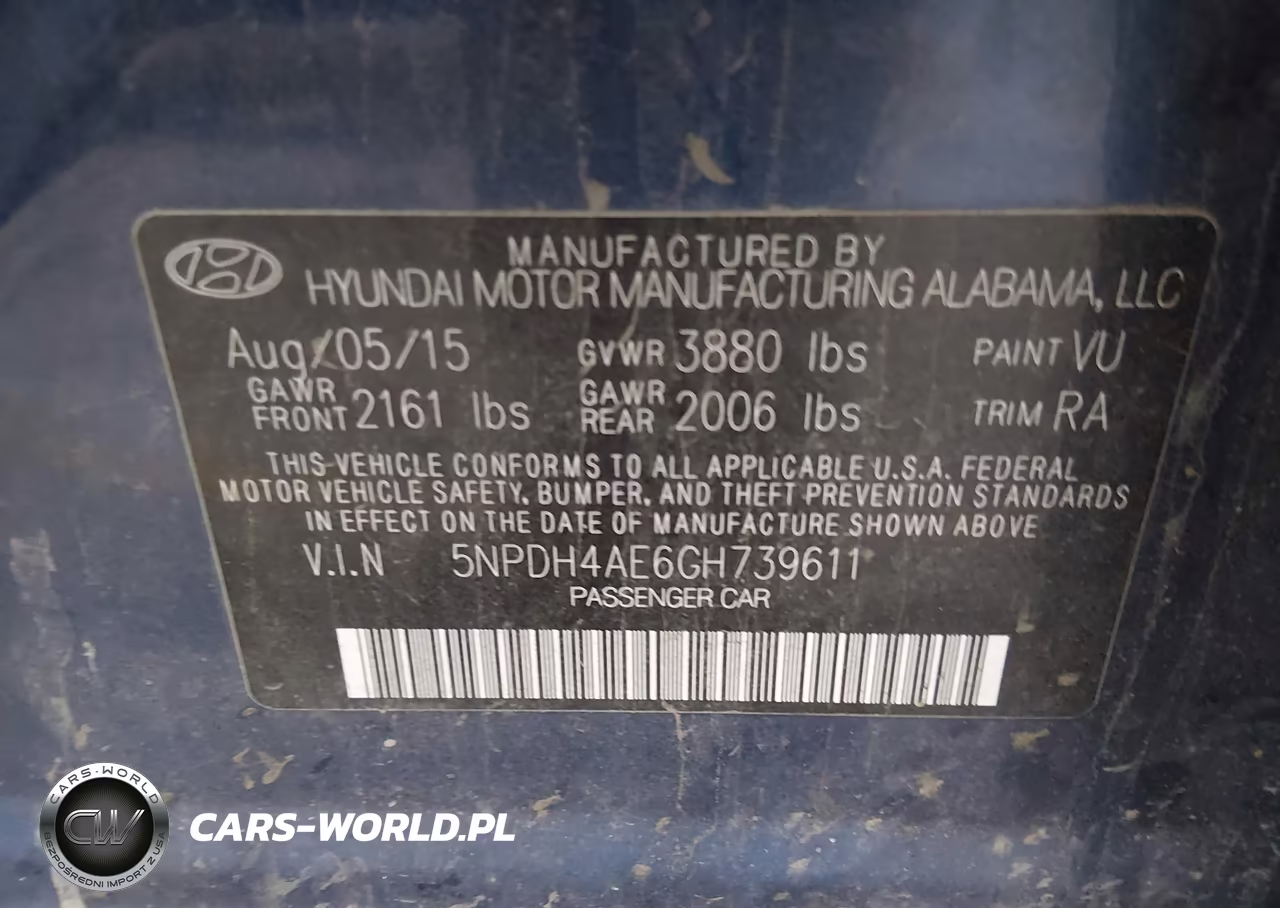 2016 Hyundai Elantra Se VIN:5NPDH4AE6GH739611 - 9