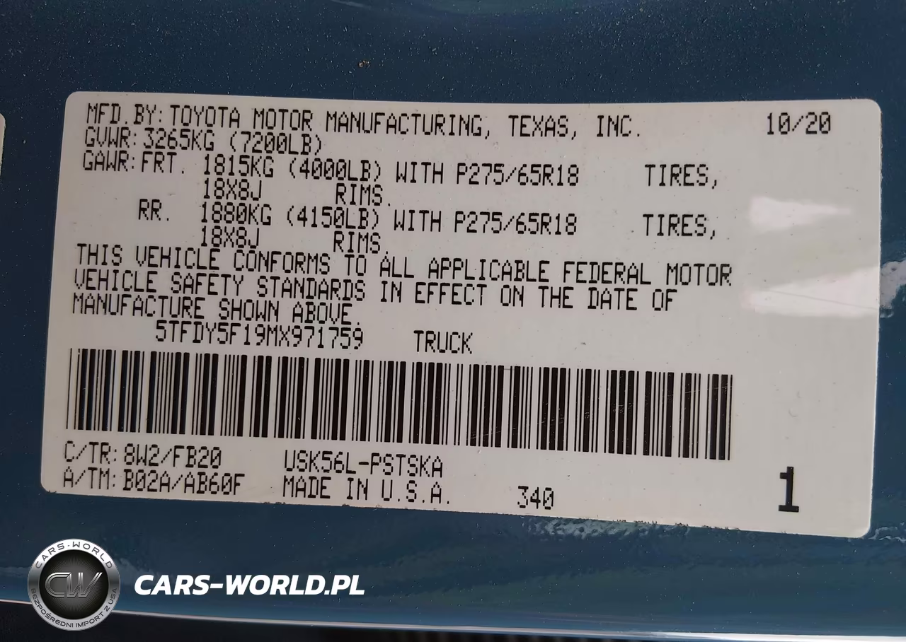 2021 Toyota Tundra Sr5 VIN:5TFDY5F19MX971759 - 9