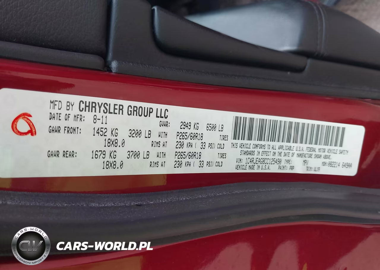 2012 Jeep Grand Cherokee Laredo VIN:1C4RJEAG8CC125490 - 9