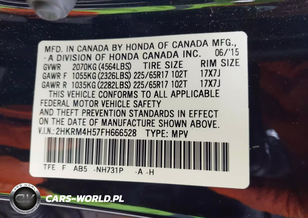 2015 Honda Cr-V Ex VIN:2HKRM4H57FH666528 - 9