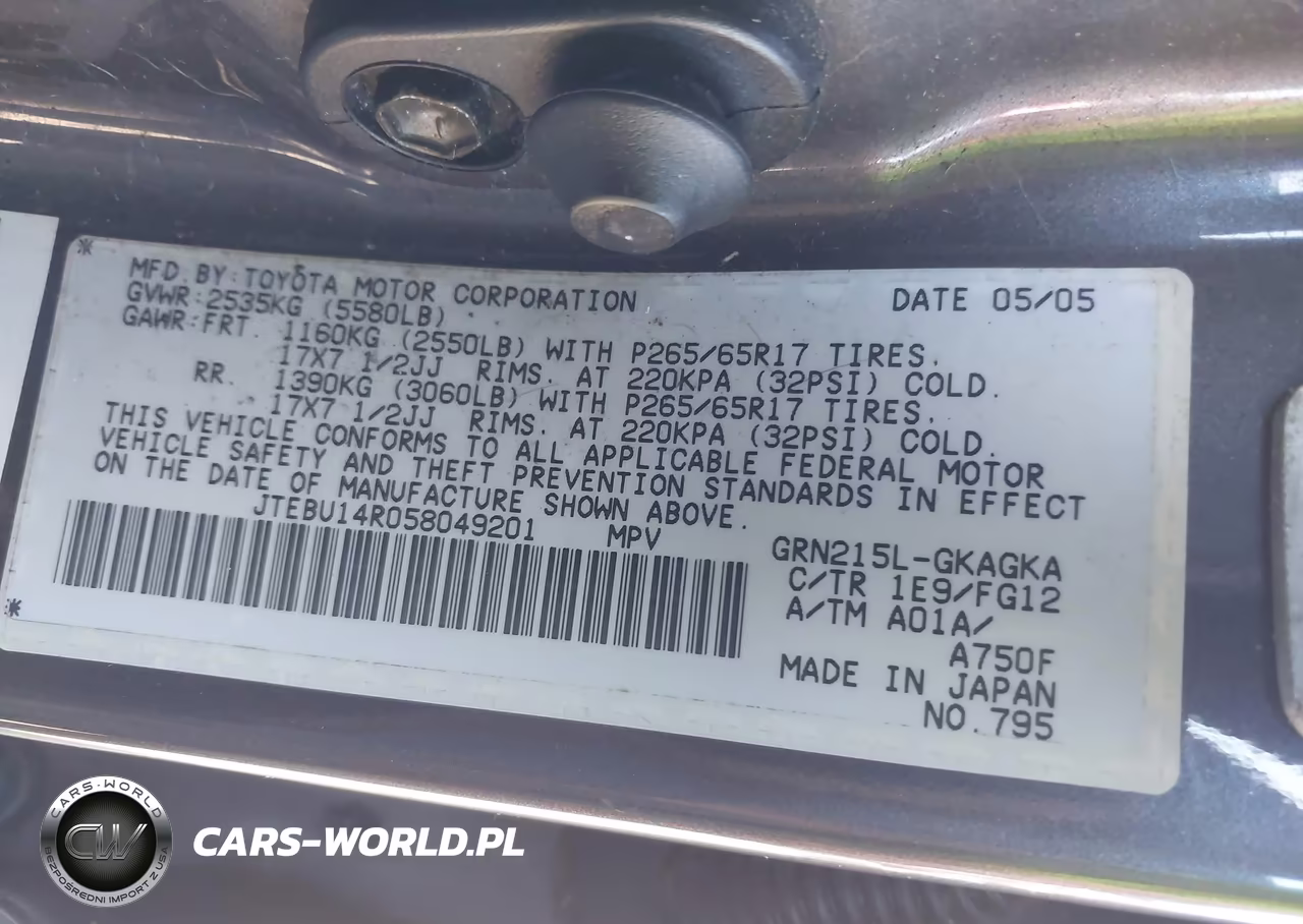 2005 Toyota 4Runner Sr5 V6 VIN:JTEBU14R058049201 - 9