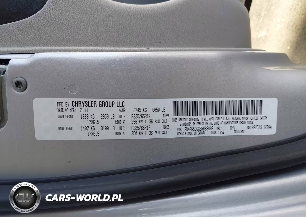 2011 Dodge Grand Caravan Crew VIN:2D4RN5DGXBR683009 - 9