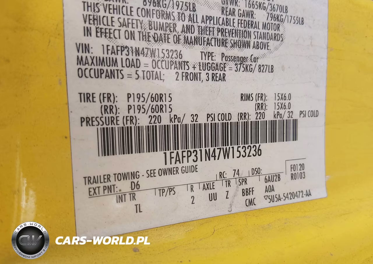 2007 Ford Focus S-Se-Ses VIN:1FAFP31N47W153236 - 9