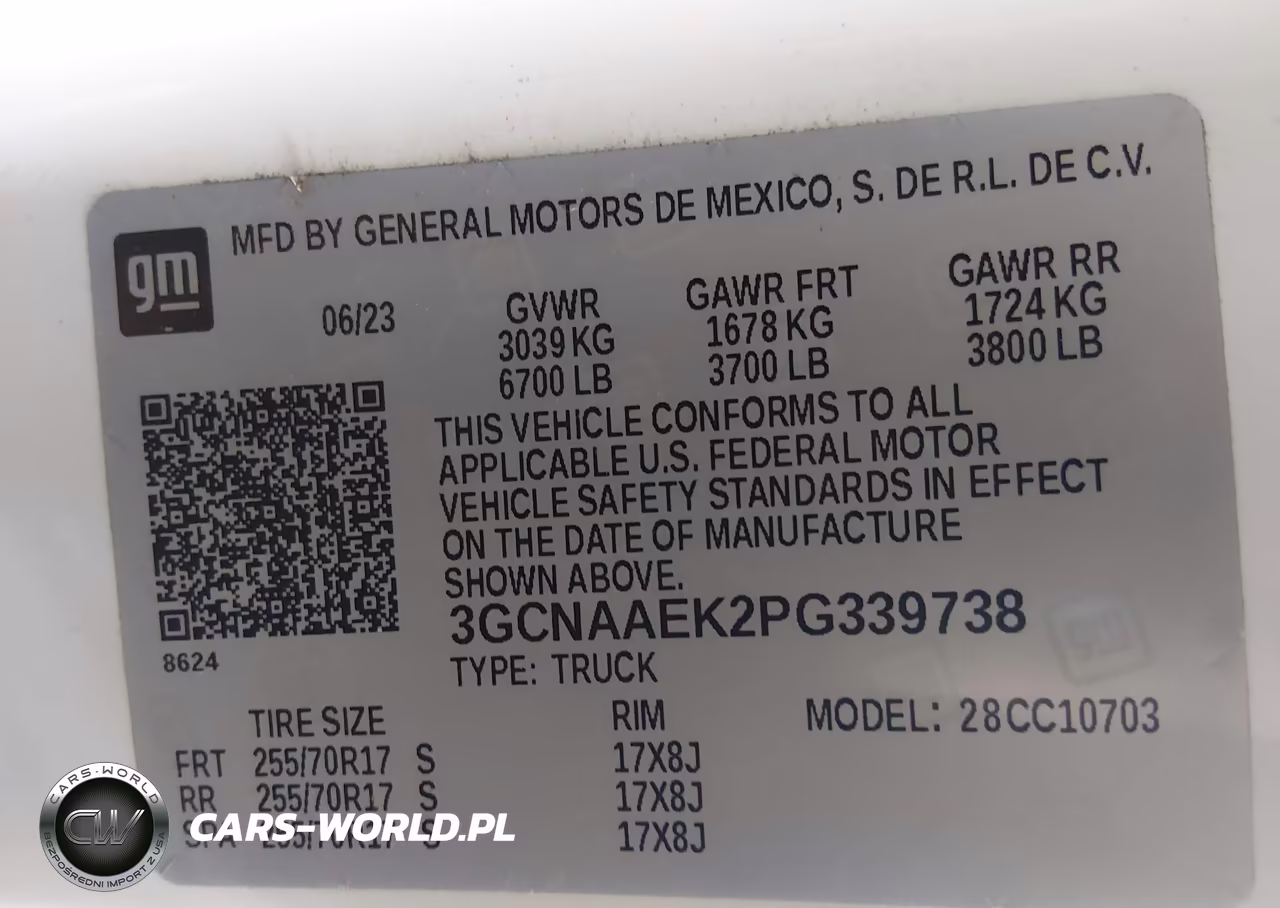 2023 Chevrolet Silverado 1500 2Wd Standard Bed Wt VIN:3GCNAAEK2PG339738 - 9