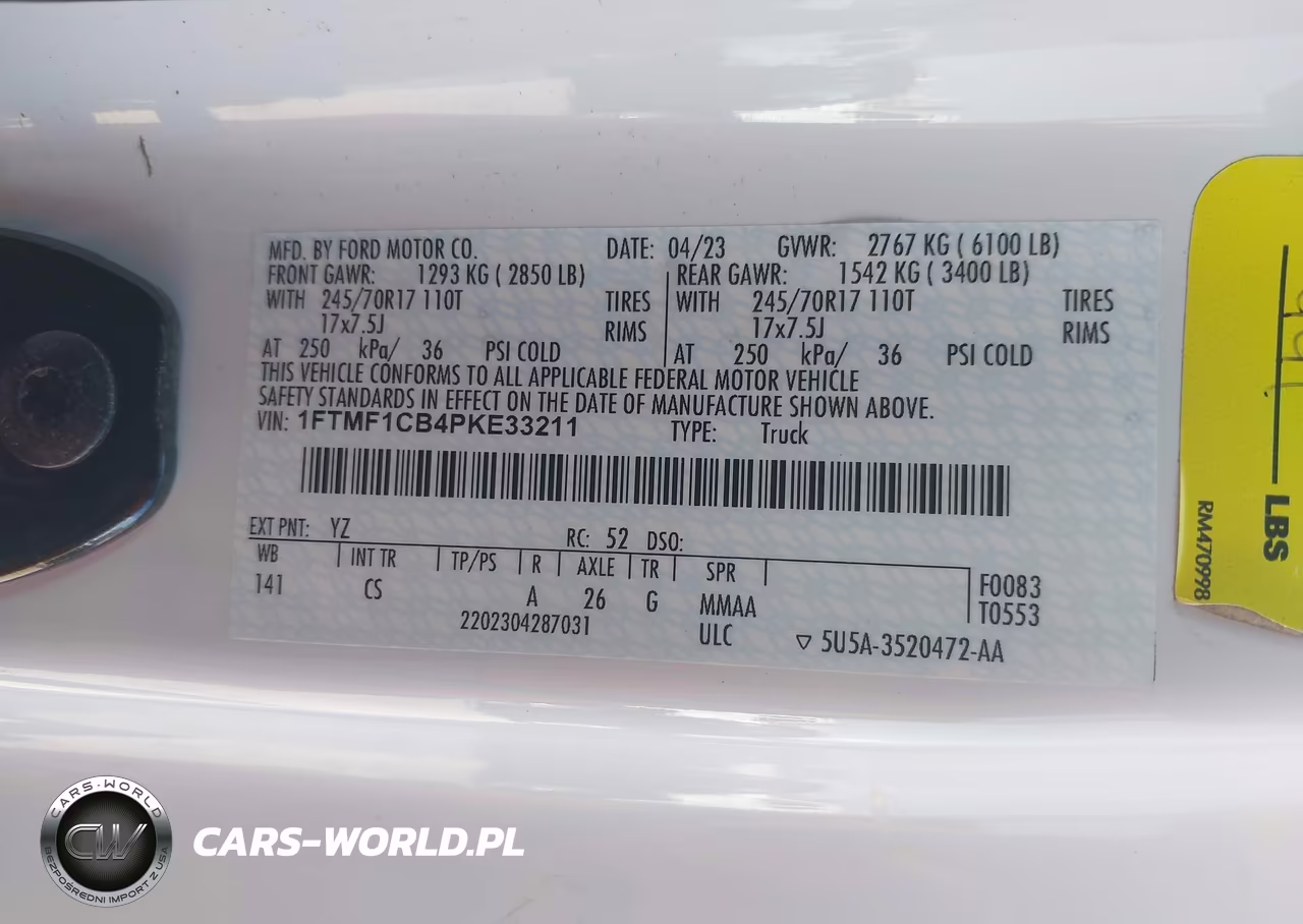 2023 Ford F-150 Xl VIN:1FTMF1CB4PKE33211 - 9