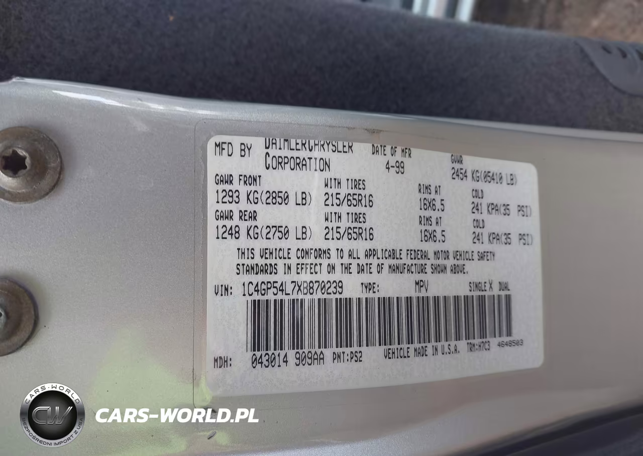 1999 Chrysler Town & Country Lx VIN:1C4GP54L7XB870239 - 9