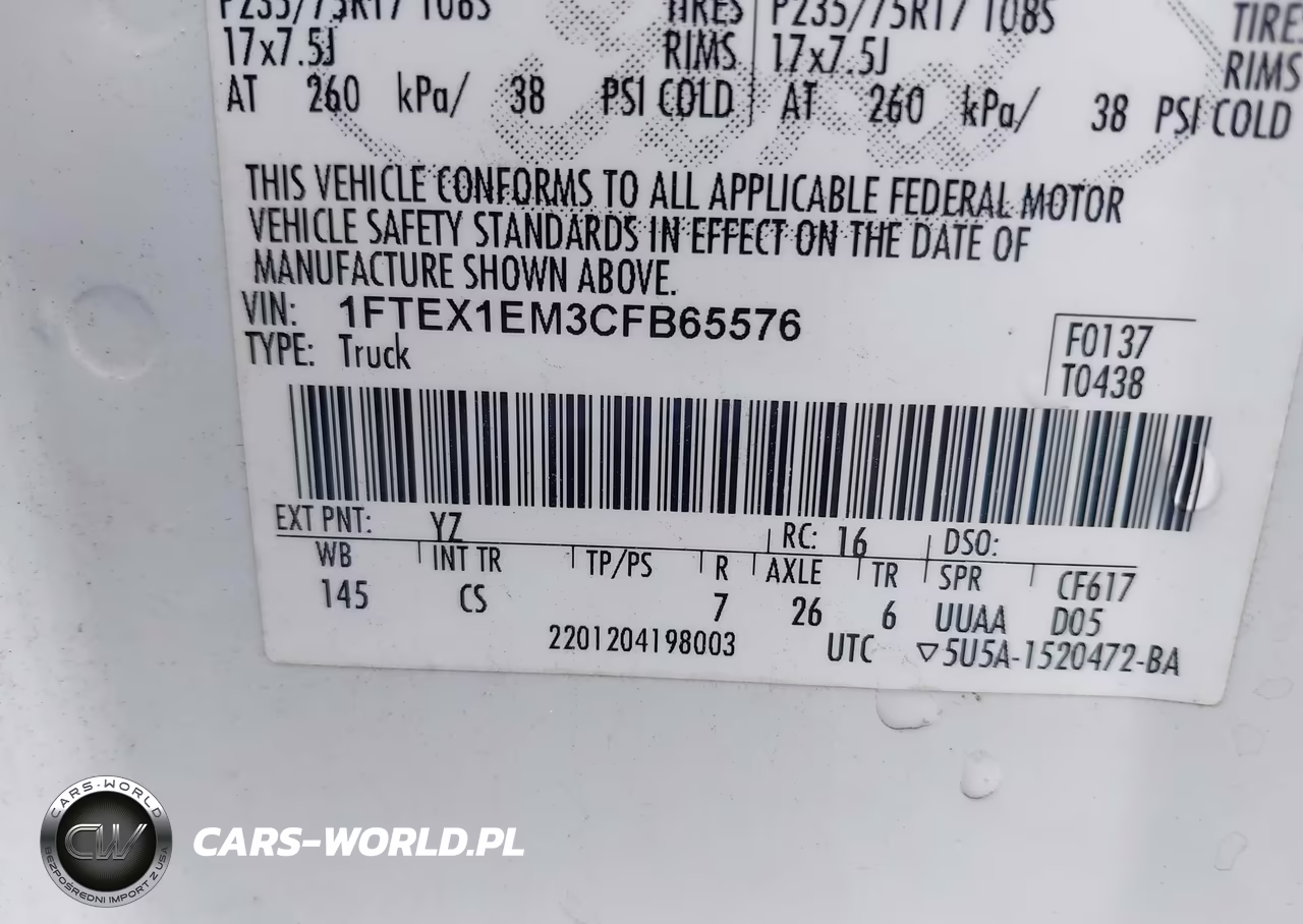 2012 Ford F-150 Xl VIN:1FTEX1EM3CFB65576 - 9