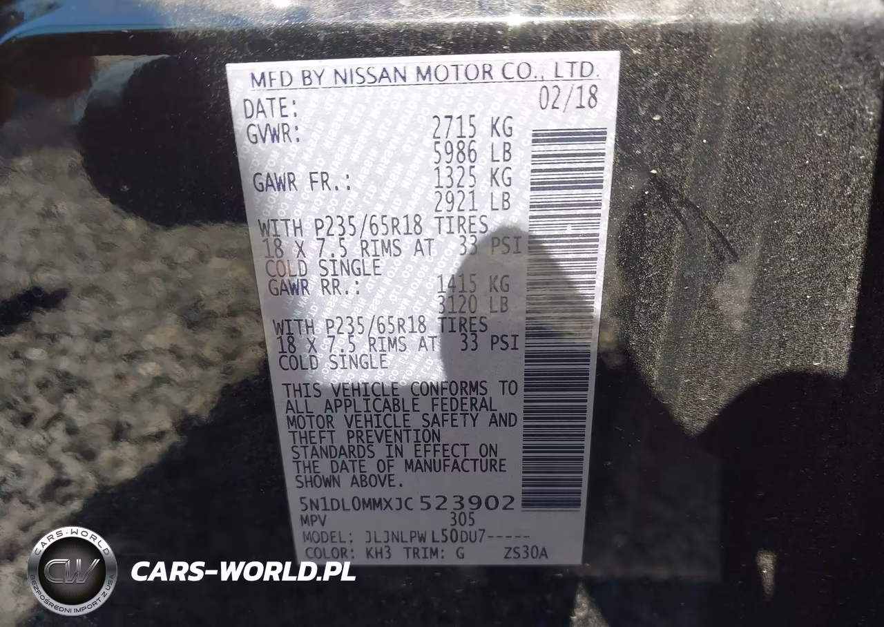2018 Infiniti Qx60 VIN:5N1DL0MMXJC523902 - 9